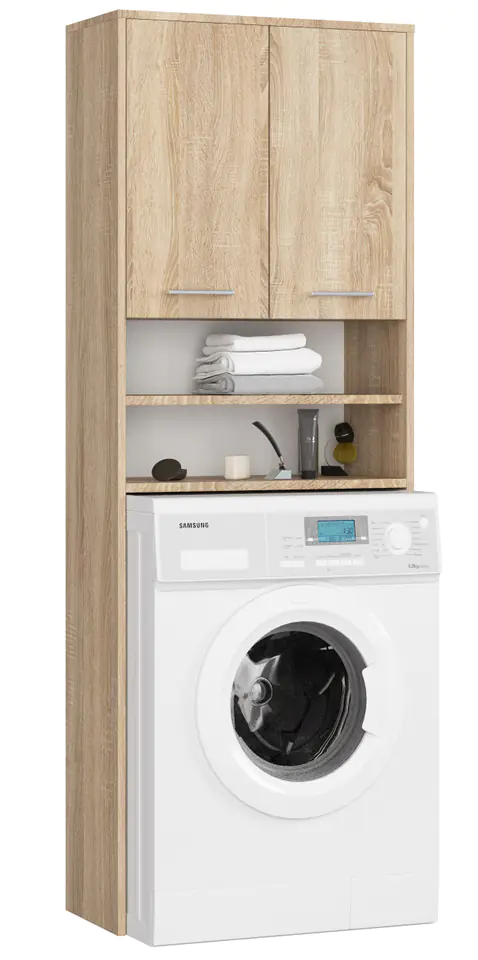 ⁨POST BATHROOM BOOKCASE FIN OVER WASHING MACHINE SONOMA OAK⁩ at Wasserman.eu