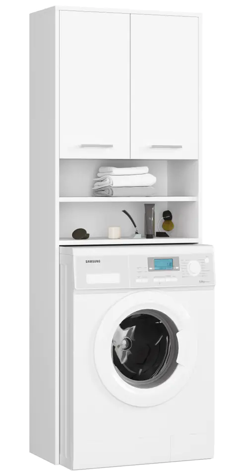 ⁨POST BATHROOM BOOKCASE FIN OVER WASHING MACHINE WHITE⁩ at Wasserman.eu