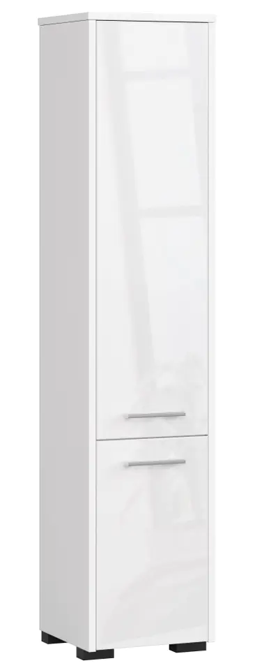 REGAŁ ŁAZIENKA FIN SŁUPEK 30 2D 140cm BIAŁY POŁYSK w sklepie Wasserman.eu