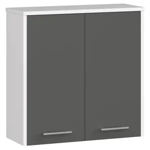⁨Wall cabinet W 60 cm FIN 2D - white-graphite gray⁩ at Wasserman.eu