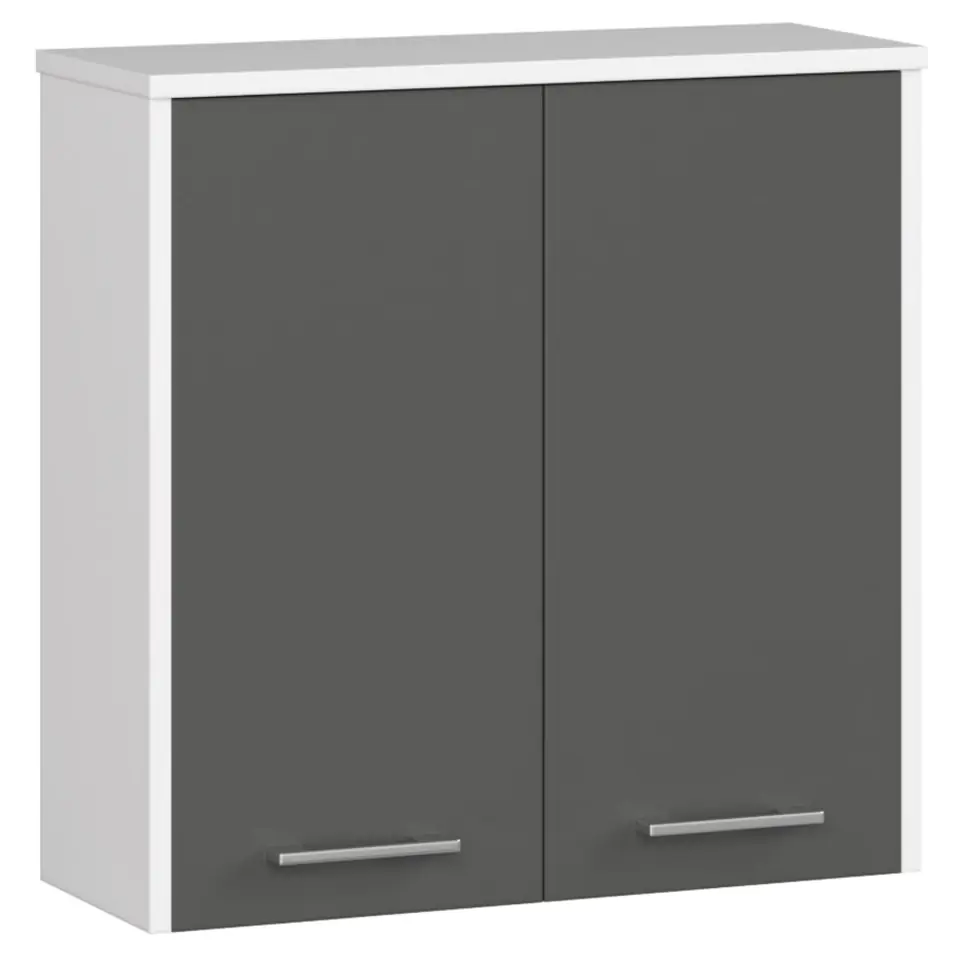 ⁨Wall cabinet W 60 cm FIN 2D - white-graphite gray⁩ at Wasserman.eu