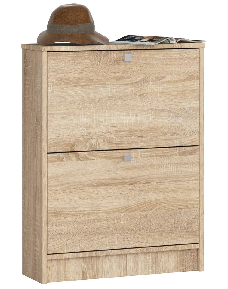 ⁨SHOE CABINET 2 Hinged DOORS 60 cm SONOMA OAK⁩ at Wasserman.eu