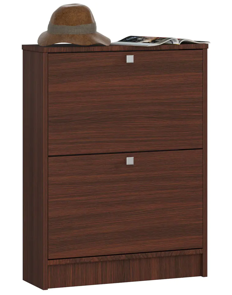 ⁨Shoe cabinet 2 hinged doors 60 cm - wenge⁩ at Wasserman.eu