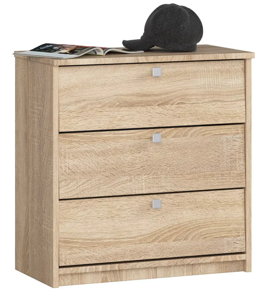 ⁨Shoe cabinet MINI 3 hinged door 60 cm - oak sonoma⁩ at Wasserman.eu