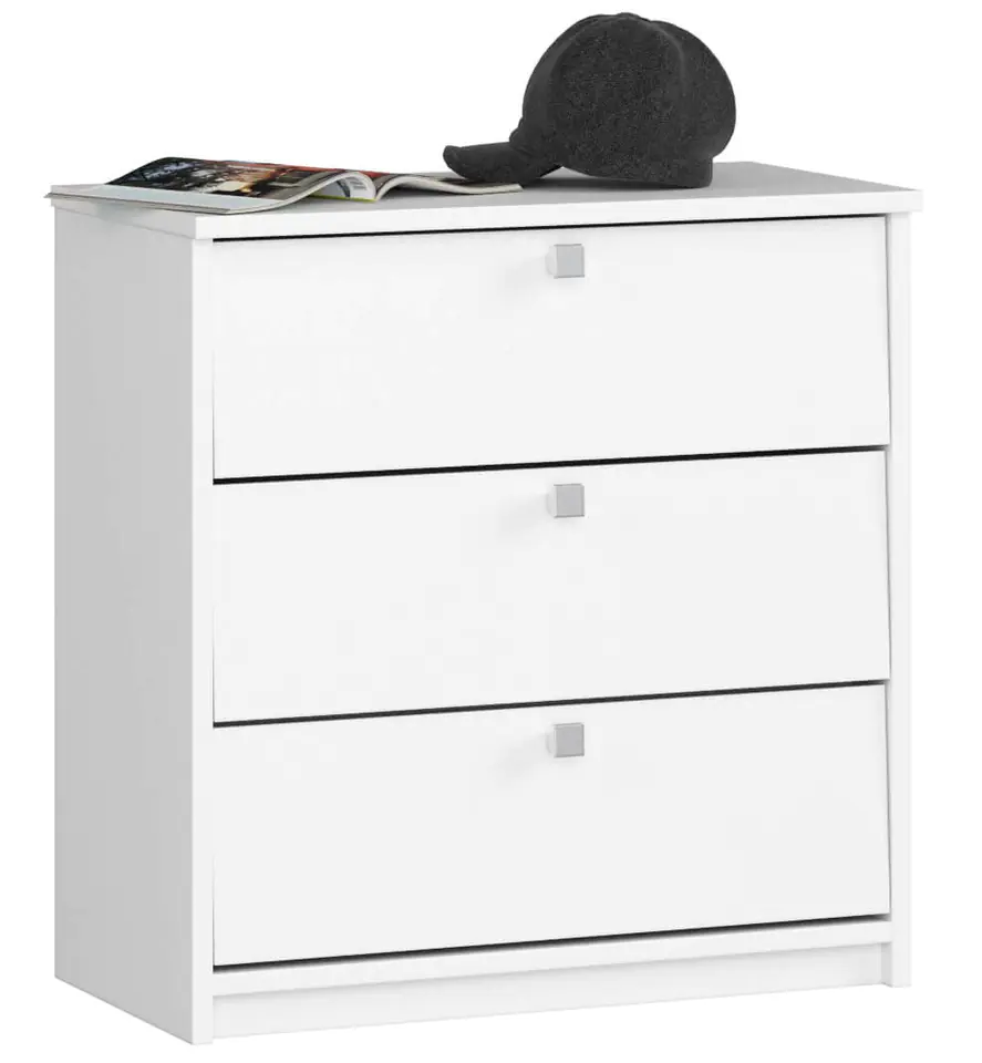 ⁨Shoe cabinet MINI 3 hinged door 60 cm - white⁩ at Wasserman.eu