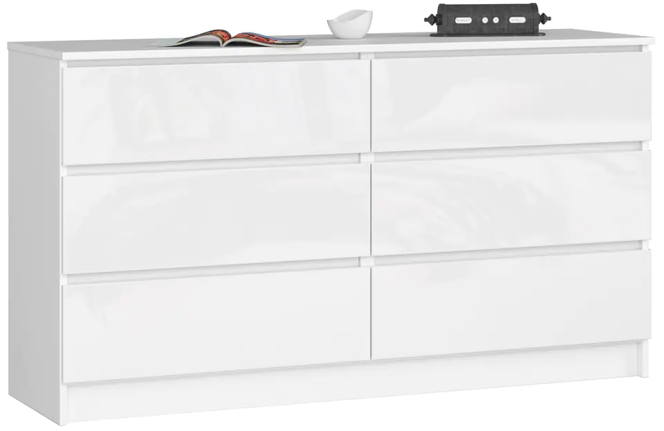 ⁨KOMODA K140 6SZ CLP BIAŁY POŁYSK⁩ w sklepie Wasserman.eu