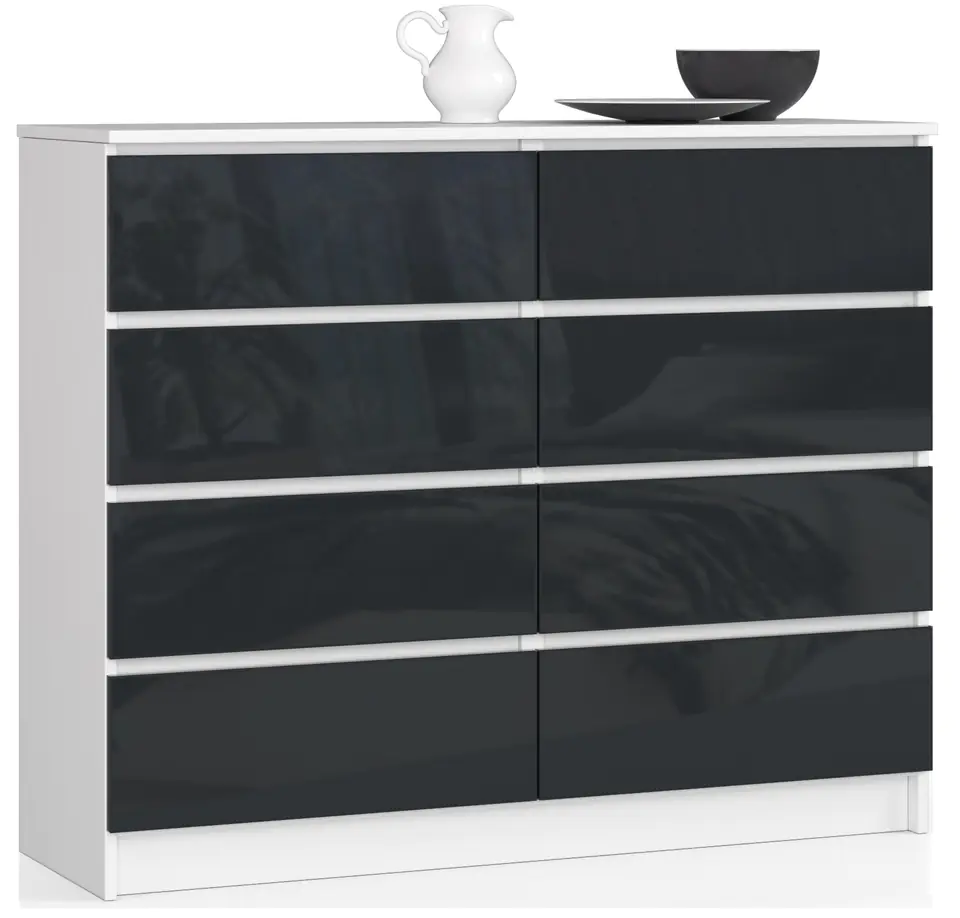 ⁨KOMODA K120 8SZ PK GRAFIT POŁYSK⁩ w sklepie Wasserman.eu