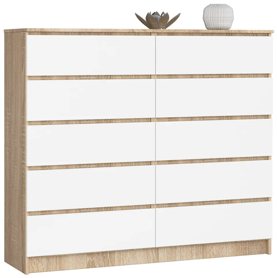 KOMODA K140 10SZ CLP PK DĄB SONOMA / BIAŁY w sklepie Wasserman.eu