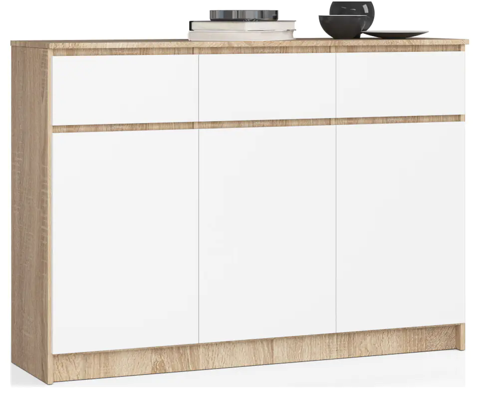 KOMODA K140 3D 3SZ CLP PK SONOMA / BIAŁA w sklepie Wasserman.eu