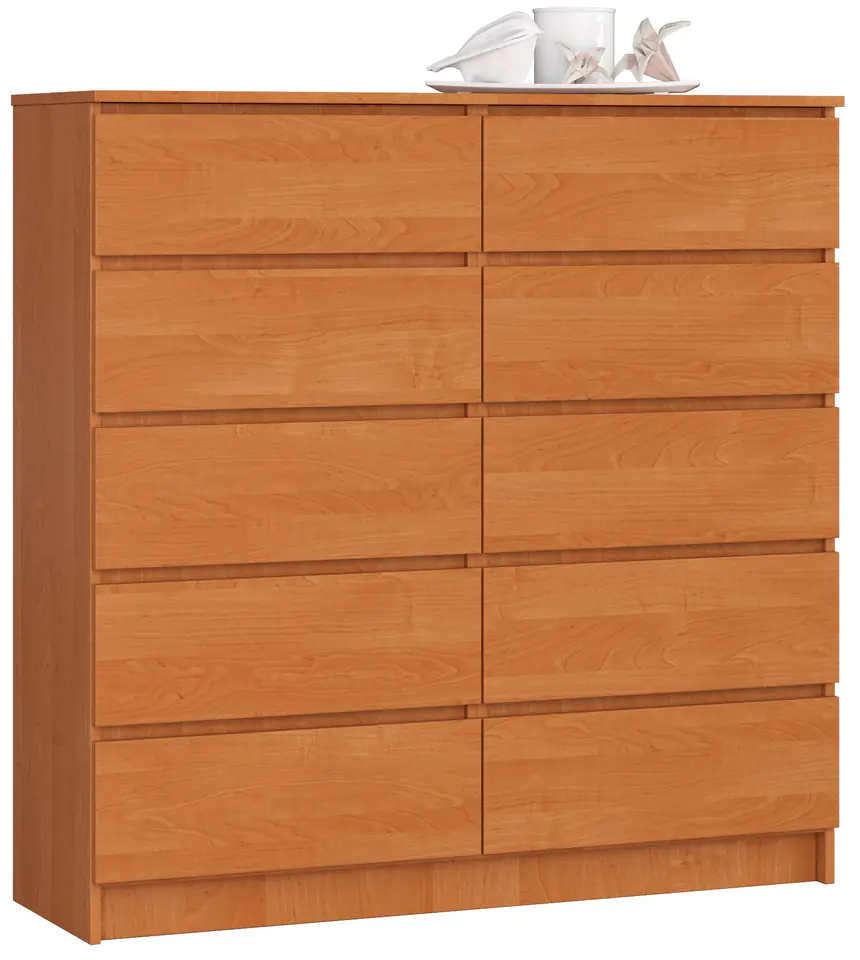 ⁨CHEST OF DRAWERS K 120 cm 10 ALDER DRAWERS⁩ at Wasserman.eu