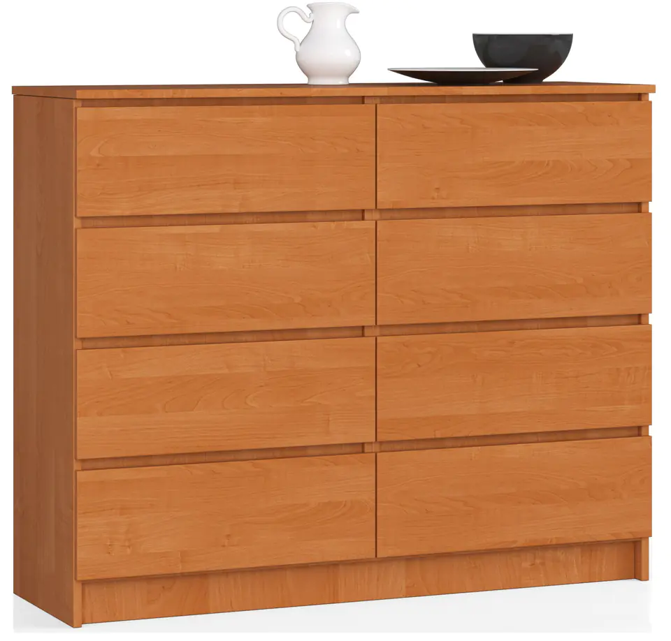 ⁨CHEST OF DRAWERS K 120 cm 8 ALDER DRAWERS⁩ at Wasserman.eu