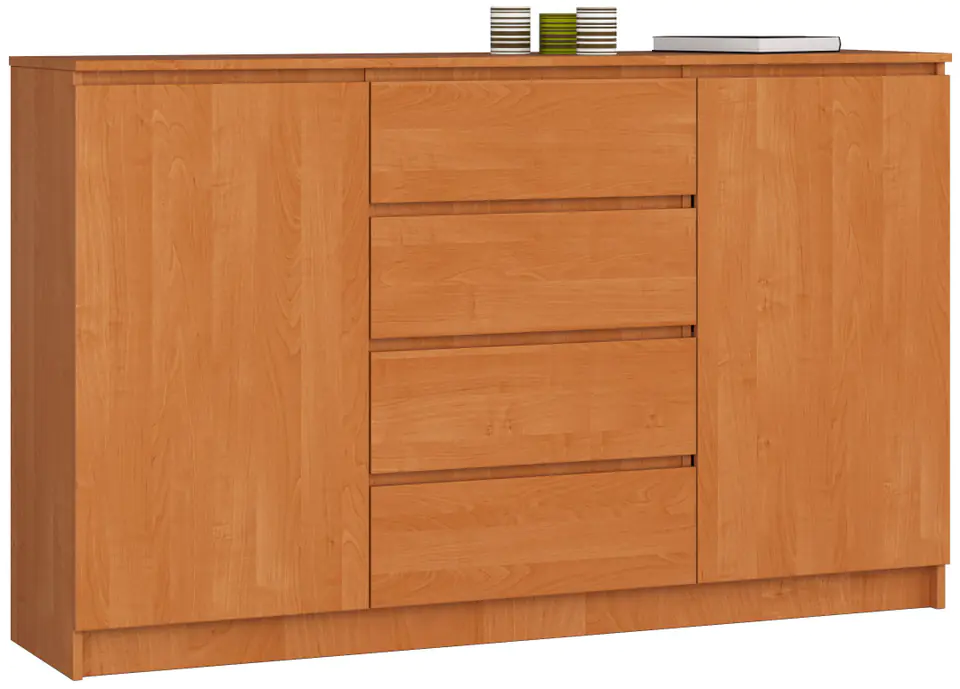 ⁨CHEST OF DRAWERS K 160 cm 2 DOORS 4 ALDER DRAWERS⁩ at Wasserman.eu