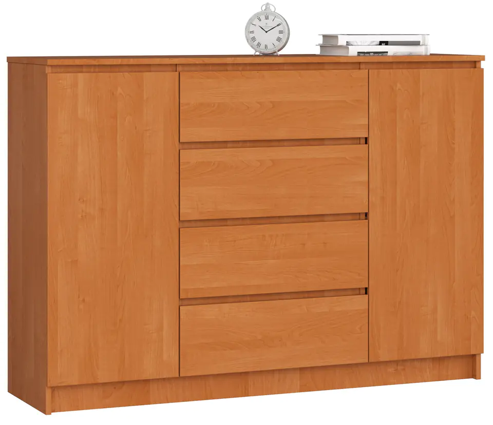 ⁨CHEST of drawers K 140 cm 2 DOORS 4 ALDER DRAWERS⁩ at Wasserman.eu