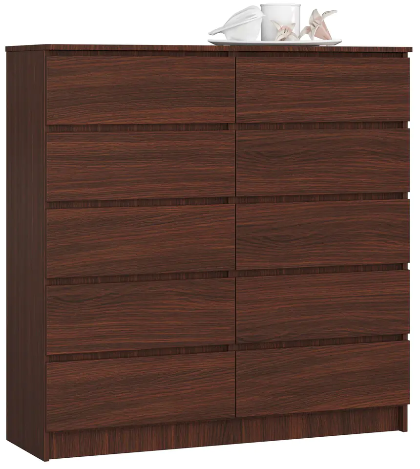 ⁨CHEST OF DRAWERS K 120 cm 10 WENGE DRAWERS⁩ at Wasserman.eu