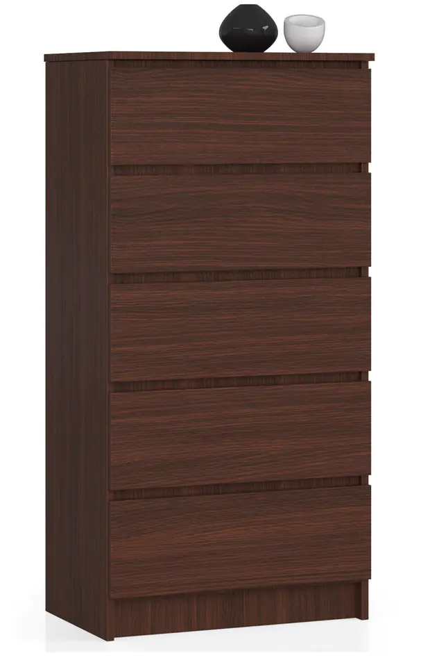 ⁨KOMODA K 60 cm 5 SZUFLAD WENGE⁩ w sklepie Wasserman.eu