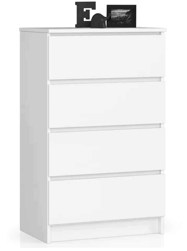 KOMODA K 60 cm 4 SZUFLADY BIAŁA w sklepie Wasserman.eu