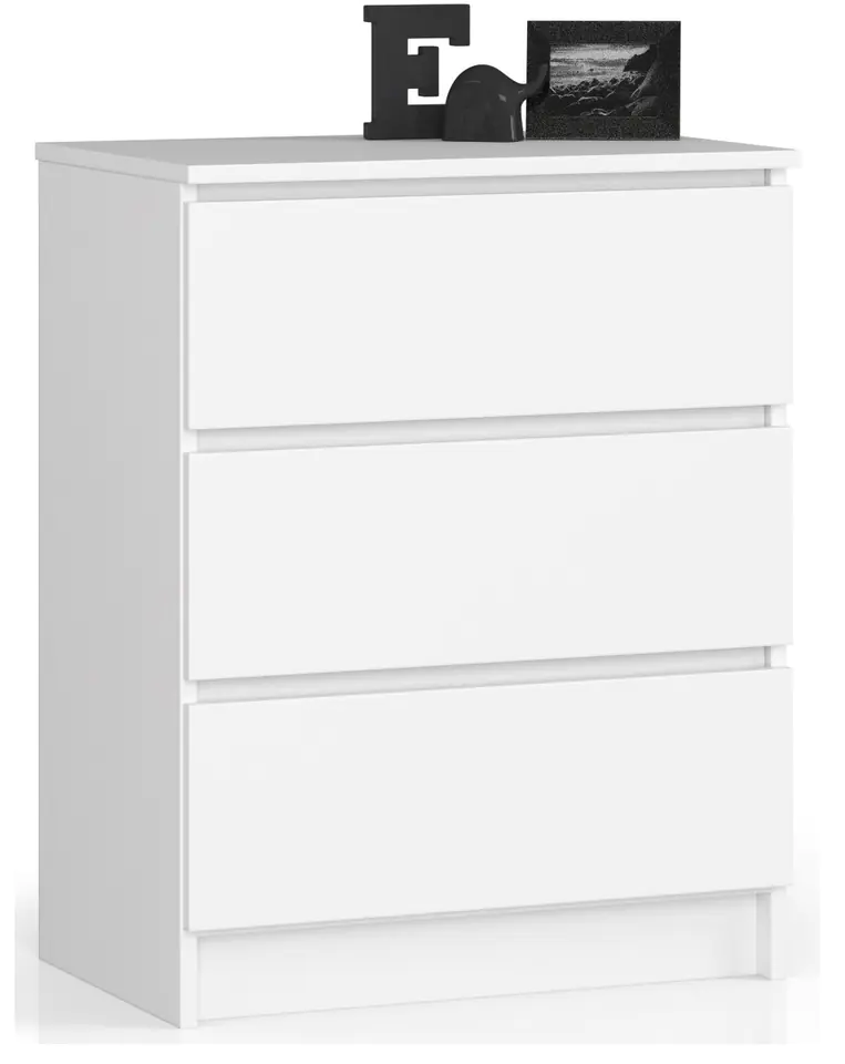 ⁨CHEST OF DRAWERS K 60 cm 3 DRAWERS WHITE⁩ at Wasserman.eu