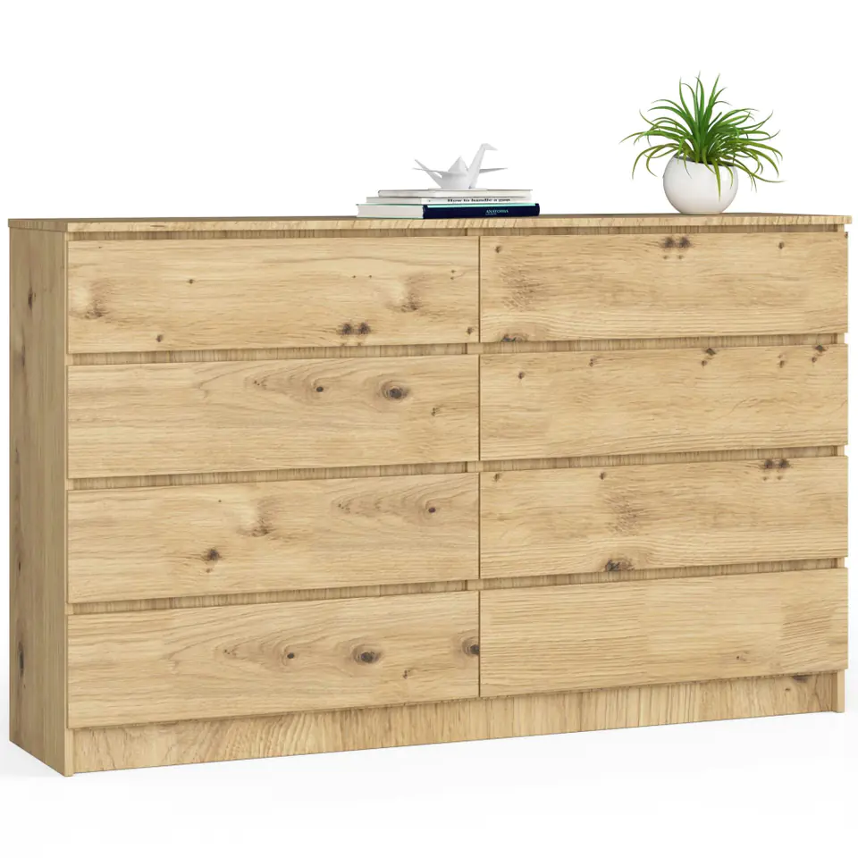 ⁨Living room chest of drawers K 160 cm 8 drawers - artisan oak⁩ at Wasserman.eu