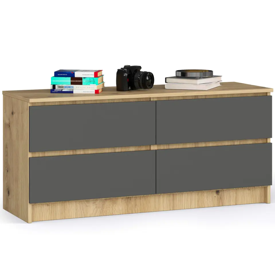 KOMODA K120 4SZ CLP DĄB ARTISAN / SZARY w sklepie Wasserman.eu