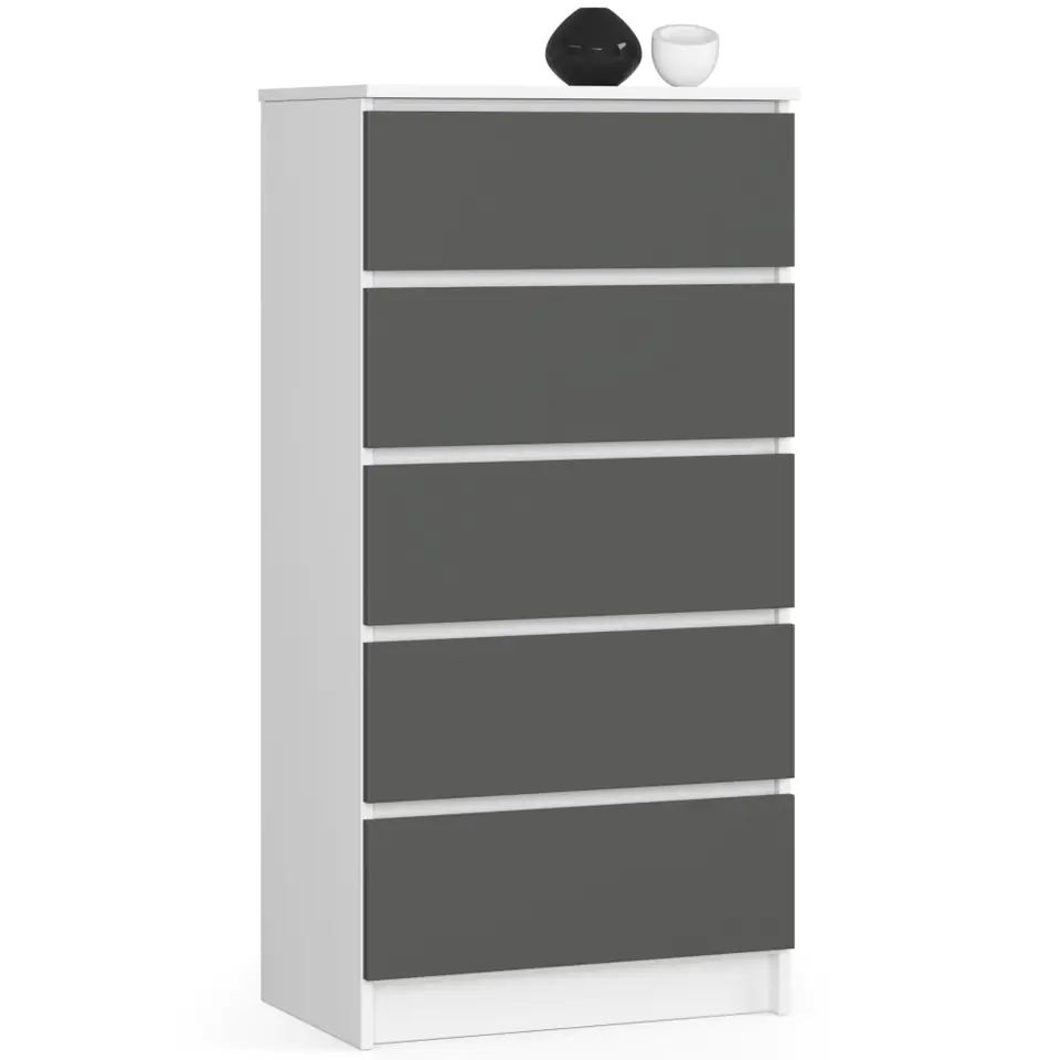 KOMODA K60 5SZ CLP BIAŁY / SZARY w sklepie Wasserman.eu