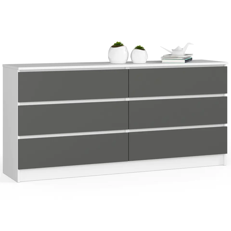 KOMODA K160 6SZ CLP BIAŁY / SZARY w sklepie Wasserman.eu