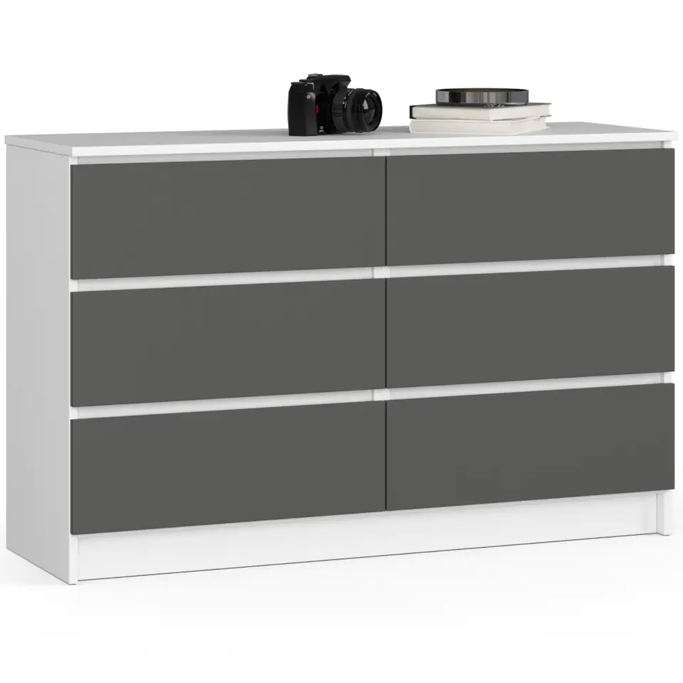 KOMODA K120 6SZ CLP BIAŁA / SZARY w sklepie Wasserman.eu