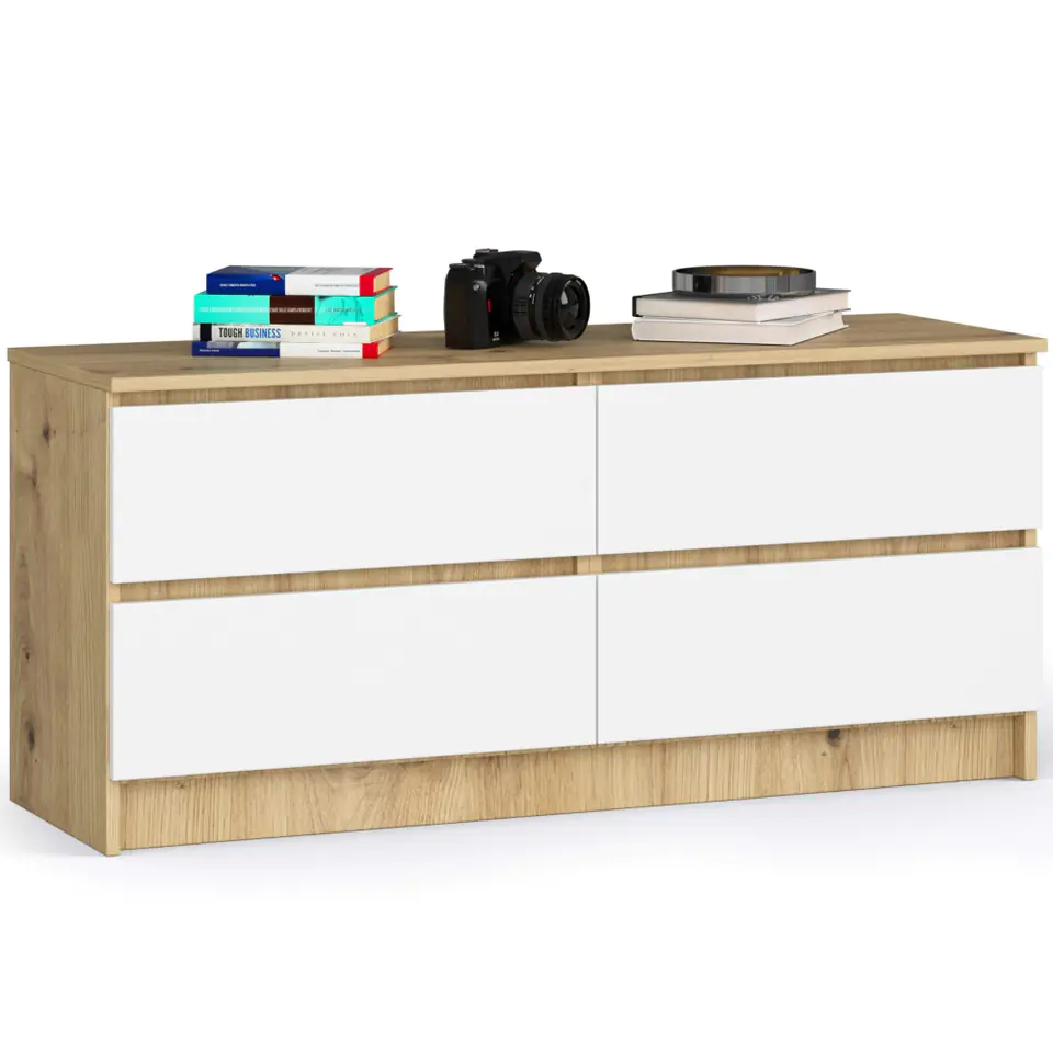 KOMODA K120 4SZ CLP DĄB ARTISAN / BIAŁY w sklepie Wasserman.eu