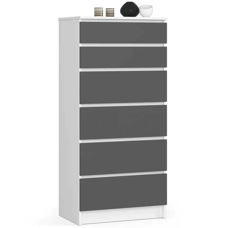 KOMODA K60 6SZ CLP PK BIAŁY / SZARY w sklepie Wasserman.eu