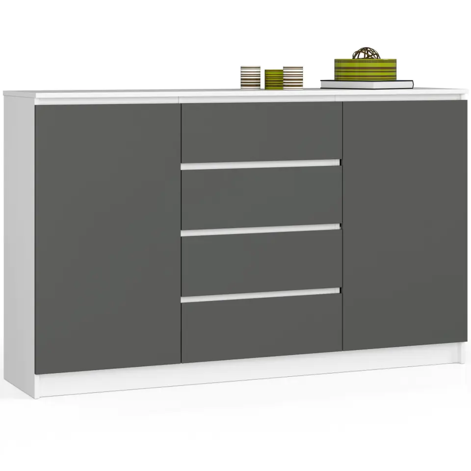 KOMODA K160 2D 4SZ CLP BIAŁY / SZARY w sklepie Wasserman.eu