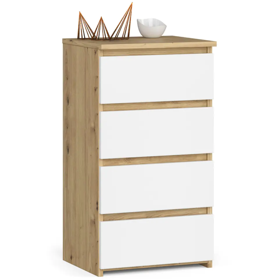 KOMODA CL4 PK DĄB ARTISAN / BIAŁA w sklepie Wasserman.eu