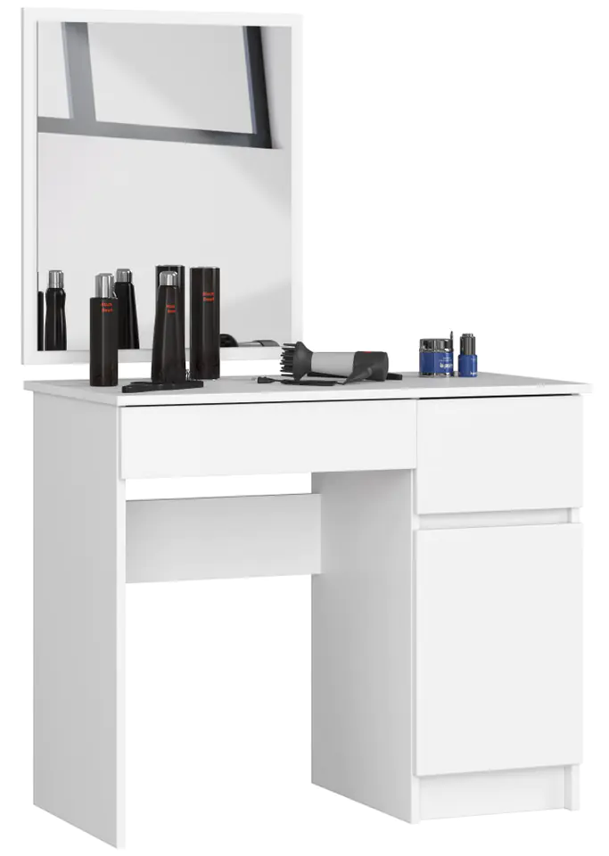 ⁨COSMETIC DRESSING TABLE WITH MIRROR P-2/SL 500x600 RIGHT WHITE⁩ at Wasserman.eu