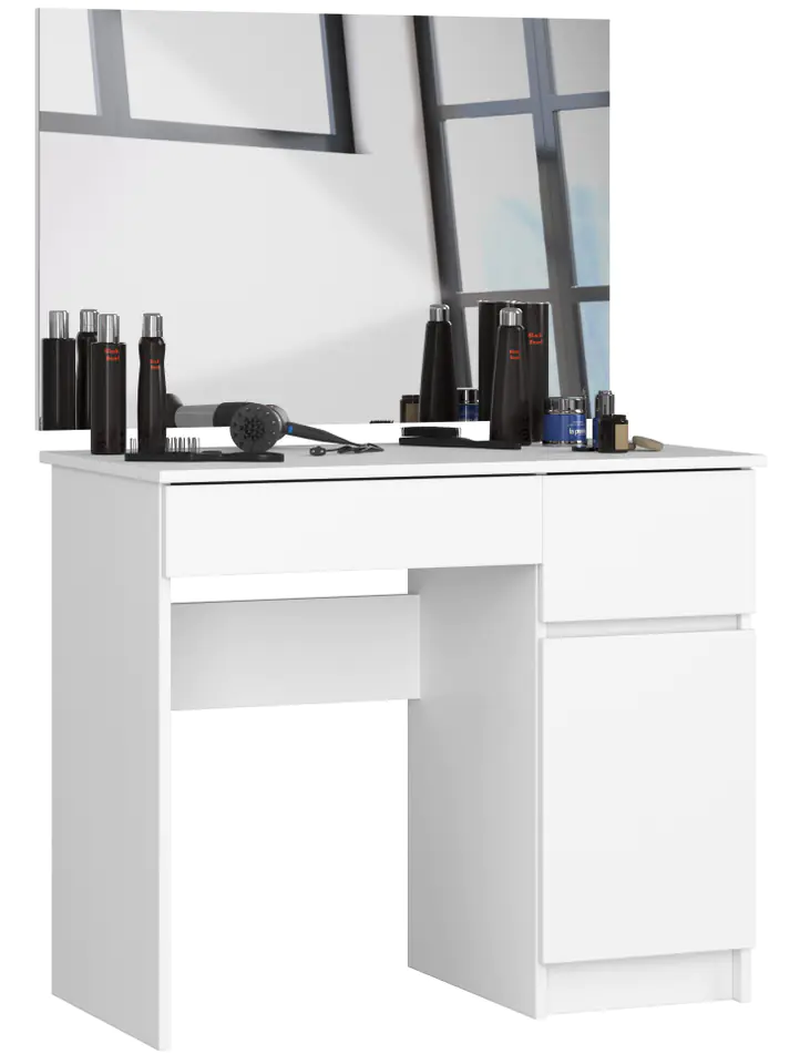 ⁨COSMETIC DRESSING TABLE WITH MIRROR P-2/SL 900x600 RIGHT WHITE⁩ at Wasserman.eu