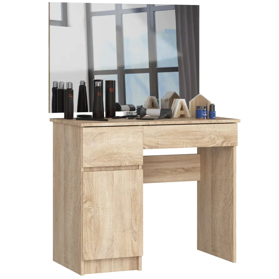 ⁨COSMETIC DRESSING TABLE WITH MIRROR P-2/SL 900x600 LEFT OAK SONOMA⁩ at Wasserman.eu