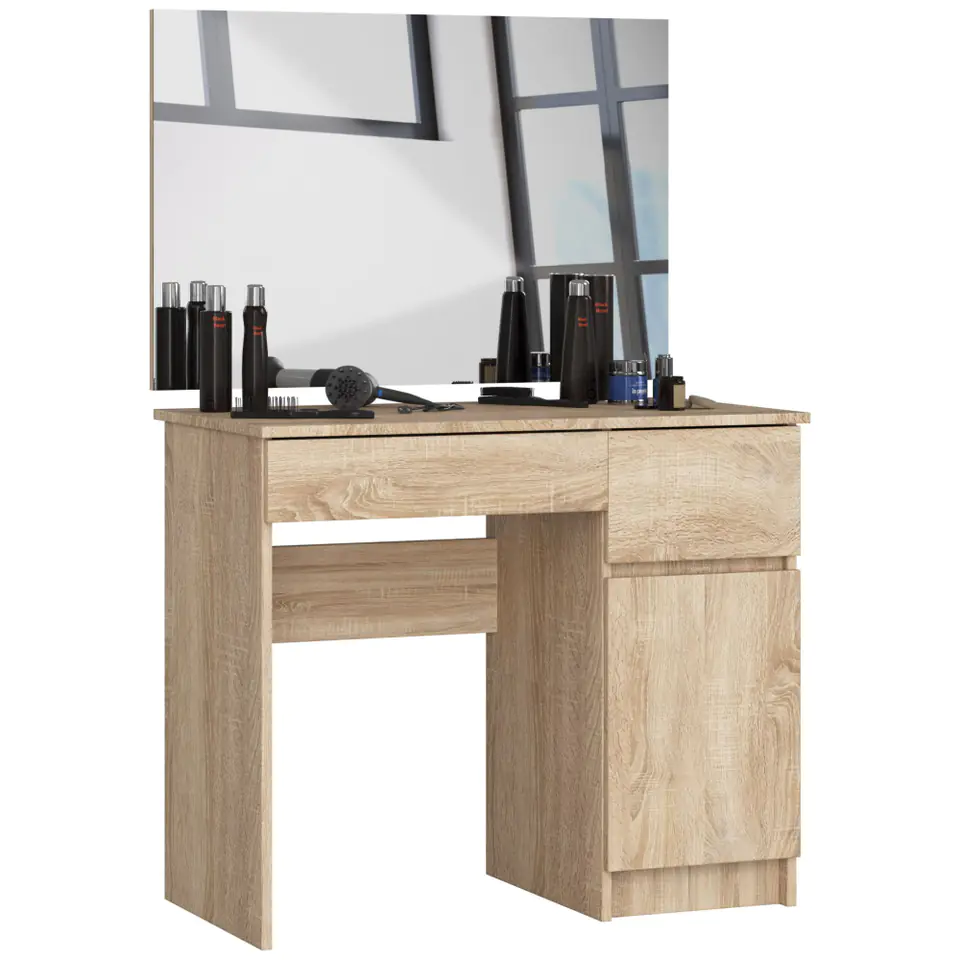 ⁨COSMETIC DRESSING TABLE WITH MIRROR P-2/SL 900x600 RIGHT OAK SONOMA⁩ at Wasserman.eu