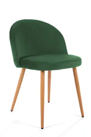 ⁨Welurowe krzesło tapicerowane SJ.075 Butelkowa Zieleń⁩ w sklepie Wasserman.eu