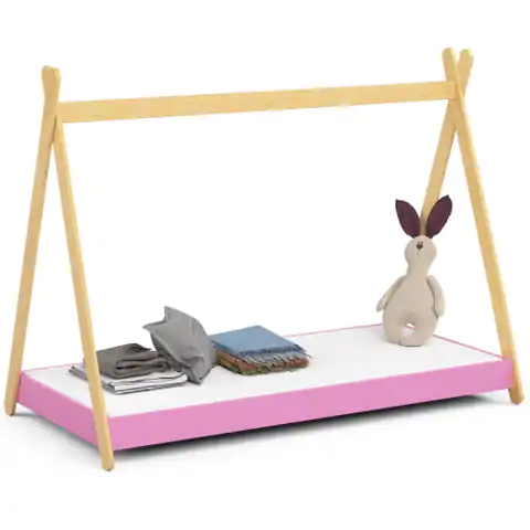 ⁨Łóżko dziecięce 180x80 GEM z materacem różowe⁩ w sklepie Wasserman.eu