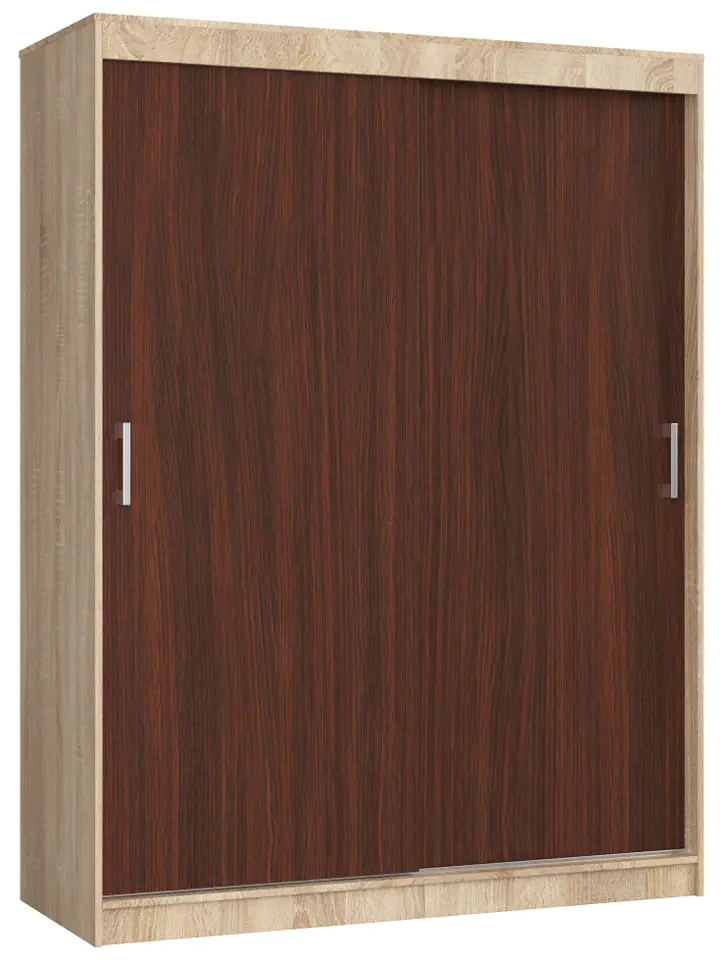 SZAFA PRZESUWNA 150 cm CLP MONO SONOMA/WENGE w sklepie Wasserman.eu