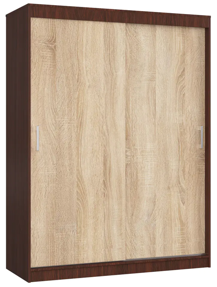 SZAFA PRZESUWNA 150 cm CLP MONO WENGE/SONOMA w sklepie Wasserman.eu