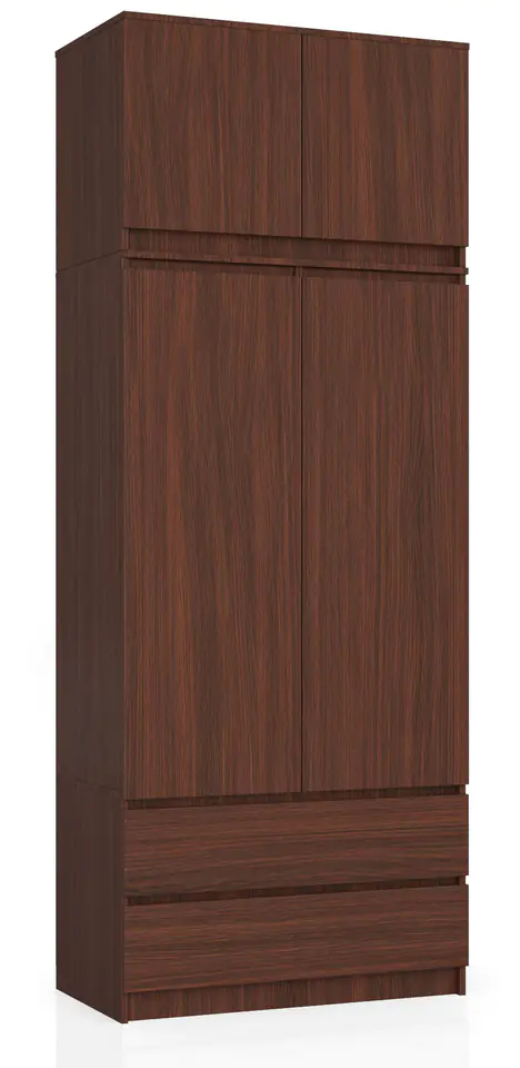 SZAFA Z NADSTAWKĄ S 90 cm 2 DRZWI 2 SZUFLADY PK WENGE w sklepie Wasserman.eu