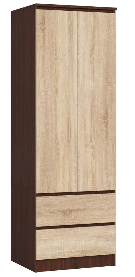 ⁨WARDROBE STAR S 60 cm 2 DOORS 2 DRAWERS WENGE / SONOMA⁩ at Wasserman.eu