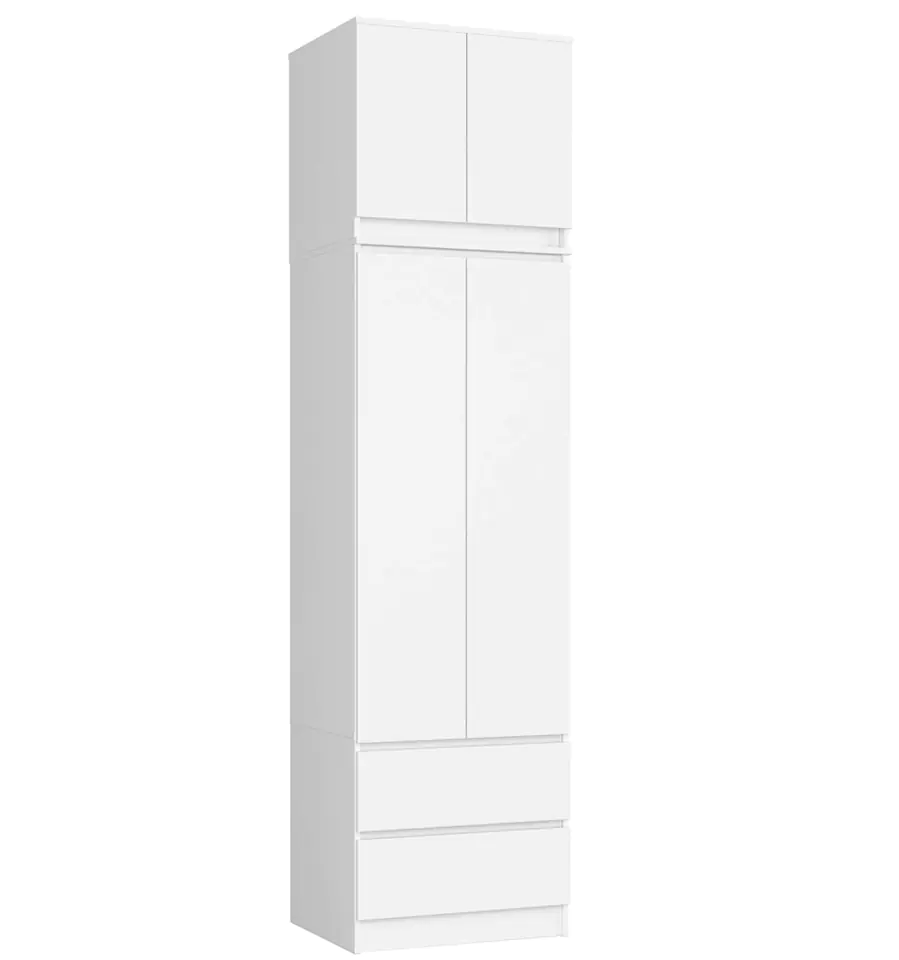 ⁨Wardrobe with extension for bedroom 60 cm STAR - white⁩ at Wasserman.eu