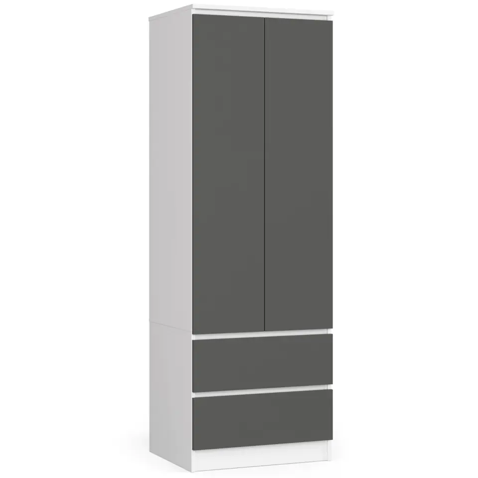 SZAFA STAR S60 2D 2SZ PK BIAŁY / SZARY w sklepie Wasserman.eu
