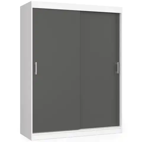 ⁨Sliding wardrobe 150 cm CLP mono - white-graphite gray⁩ at Wasserman.eu