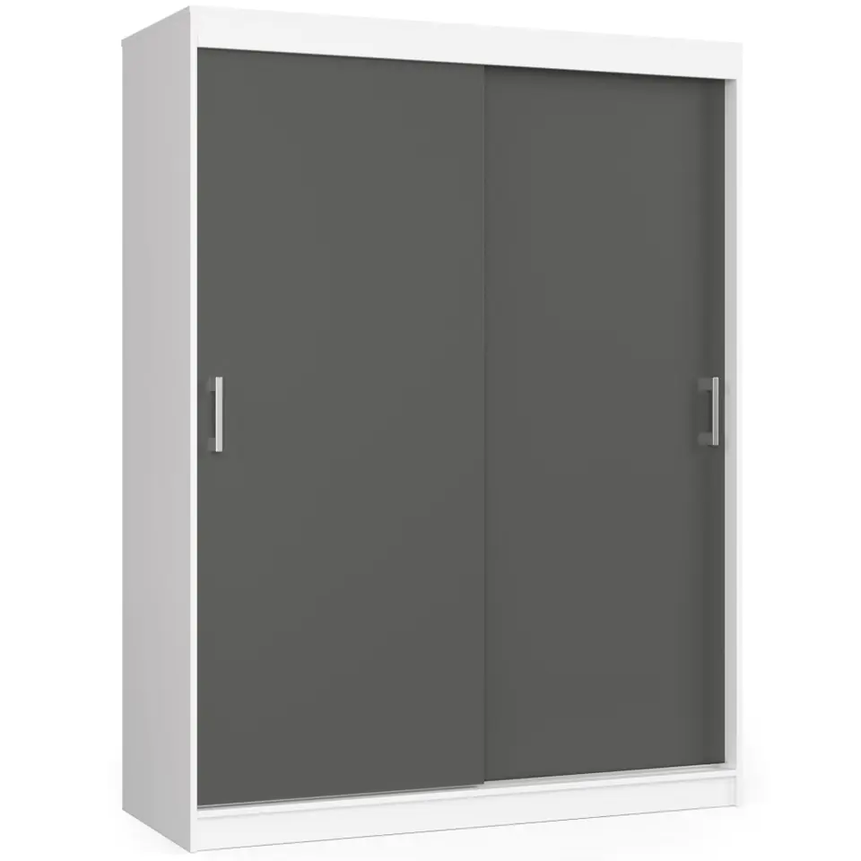 SZAFA PRZESUWNA 150cm CLP BIAŁA / SZARA MONO w sklepie Wasserman.eu