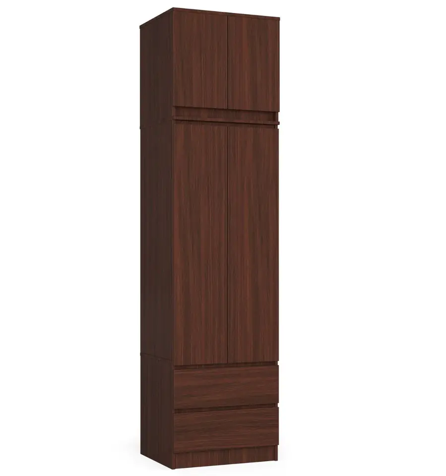 ⁨Wardrobe with extension for bedroom 60 cm STAR - wenge⁩ at Wasserman.eu