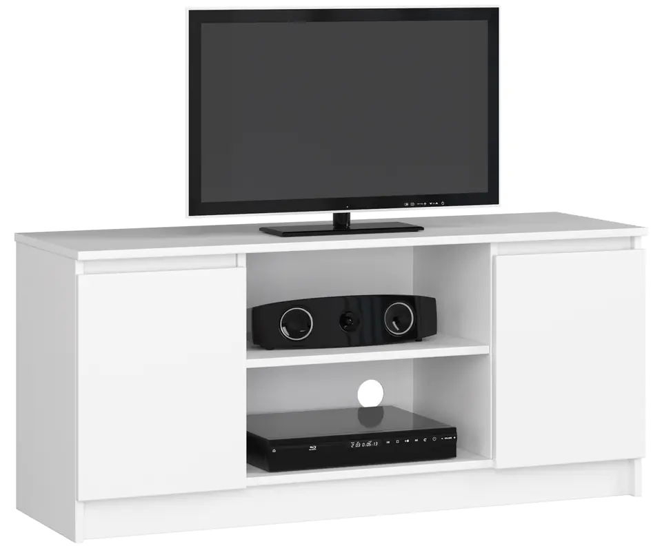 SZAFKA RTV 120 cm 2D 1P BIAŁA w sklepie Wasserman.eu