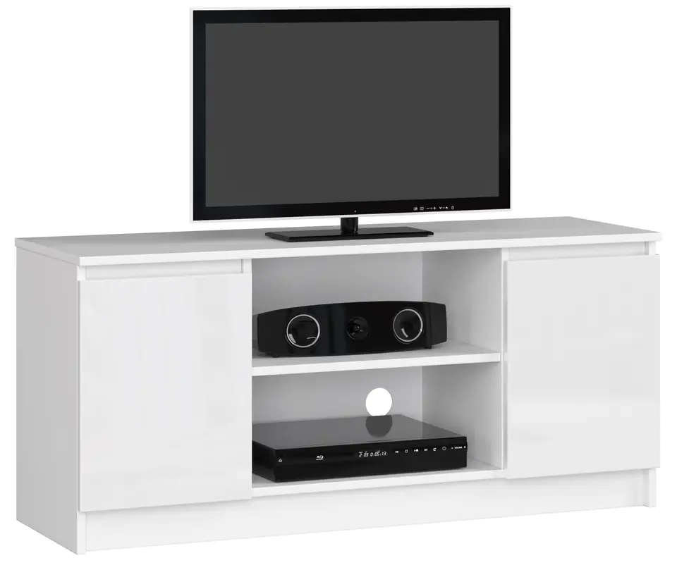 ⁨RTV CABINET 120 cm 2D 1P WHITE ACRYLIC HIGH GLOSS⁩ at Wasserman.eu