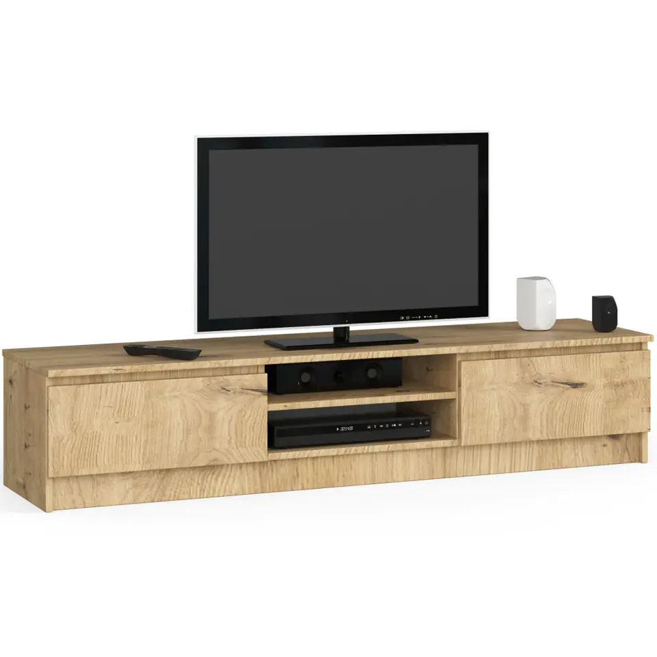 ⁨TV cabinet 160 cm under TV - artisan oak⁩ at Wasserman.eu