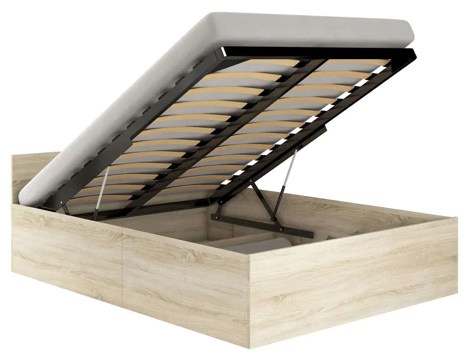 ⁨ŁÓŻKO PODNOSZONE CLP 100x200 + MATERAC SONOMA⁩ w sklepie Wasserman.eu