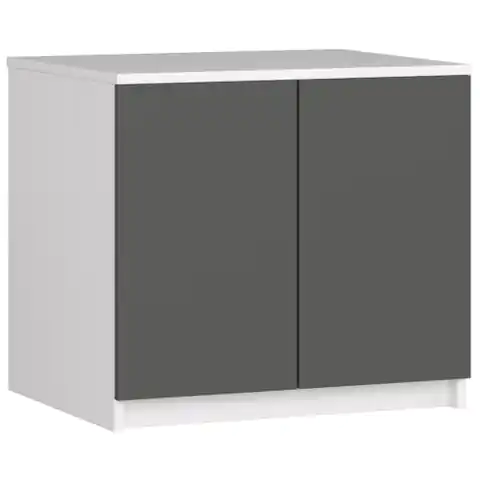 ⁨Wardrobe extension 60 cm - white-graphite gray - 2 doors⁩ at Wasserman.eu